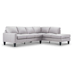 Chito Leather 2-Piece Sectional with Right Facing Chaise - Cloud Grey