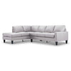 Chito Leather 2-Piece Sectional with Left Facing Chaise - Cloud Grey