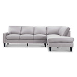 Chito Leather 2-Piece Sectional with Right Facing Chaise - Cloud Grey