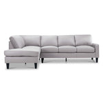Chito Leather 2-Piece Sectional with Left Facing Chaise - Cloud Grey