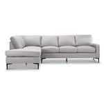 Chito Leather 2-Piece Sectional with Left Facing Chaise - Cloud Grey
