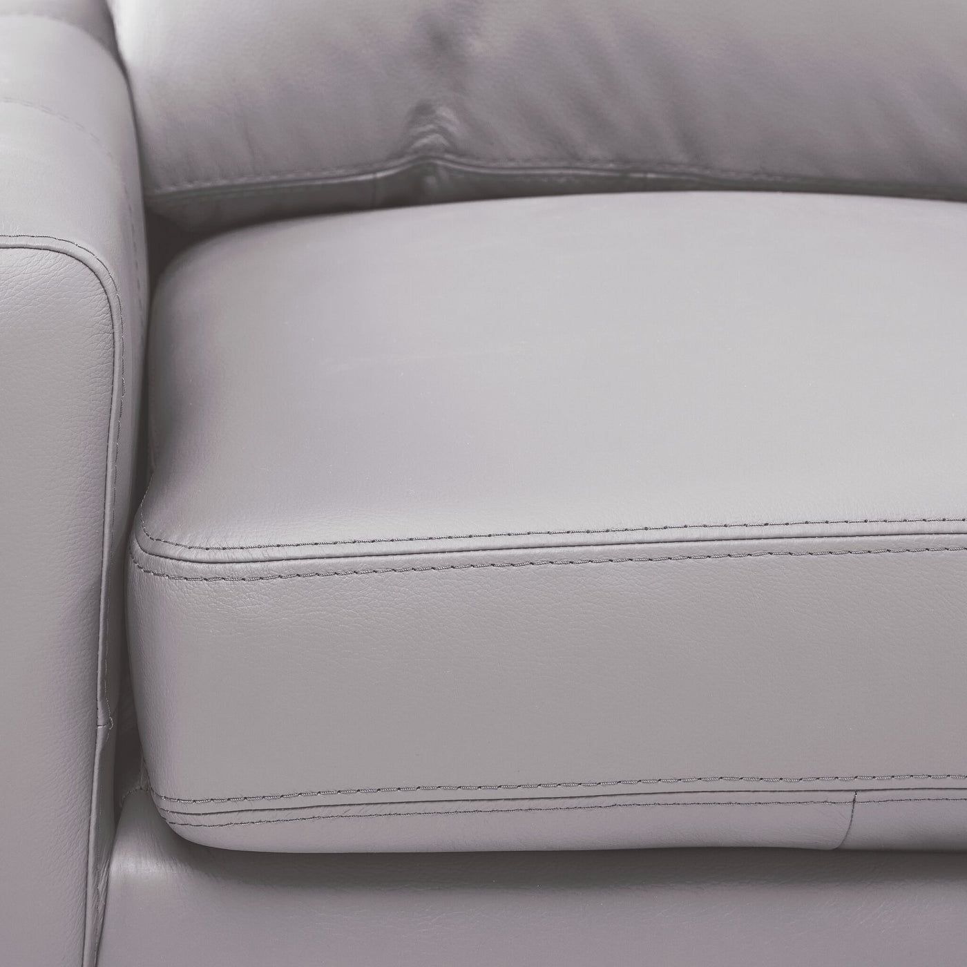 Chito Leather 2-Piece Sectional with Right Facing Chaise - Cloud Grey