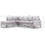 Chito Leather 2-Piece Sectional with Left Facing Chaise - Cloud Grey