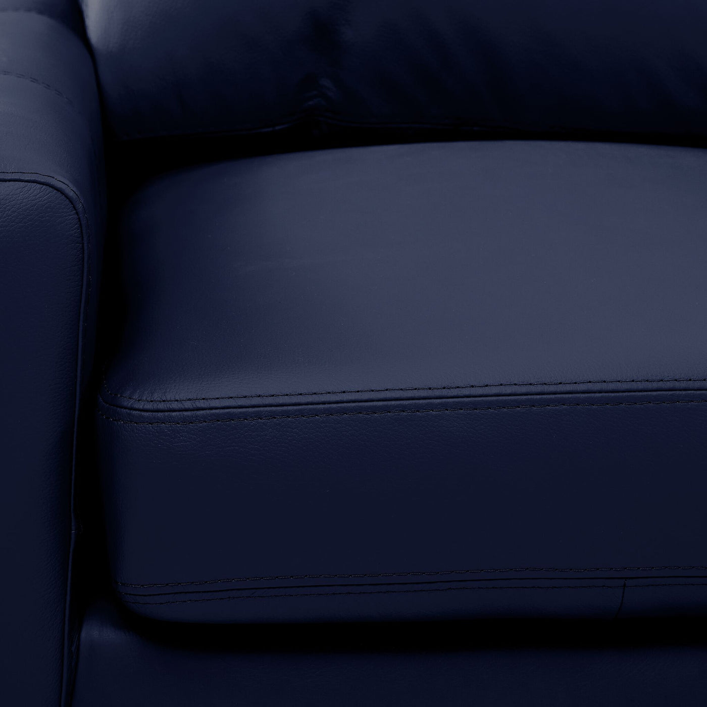 Chito Leather 2-Piece Sectional with Right Facing Chaise - Navy