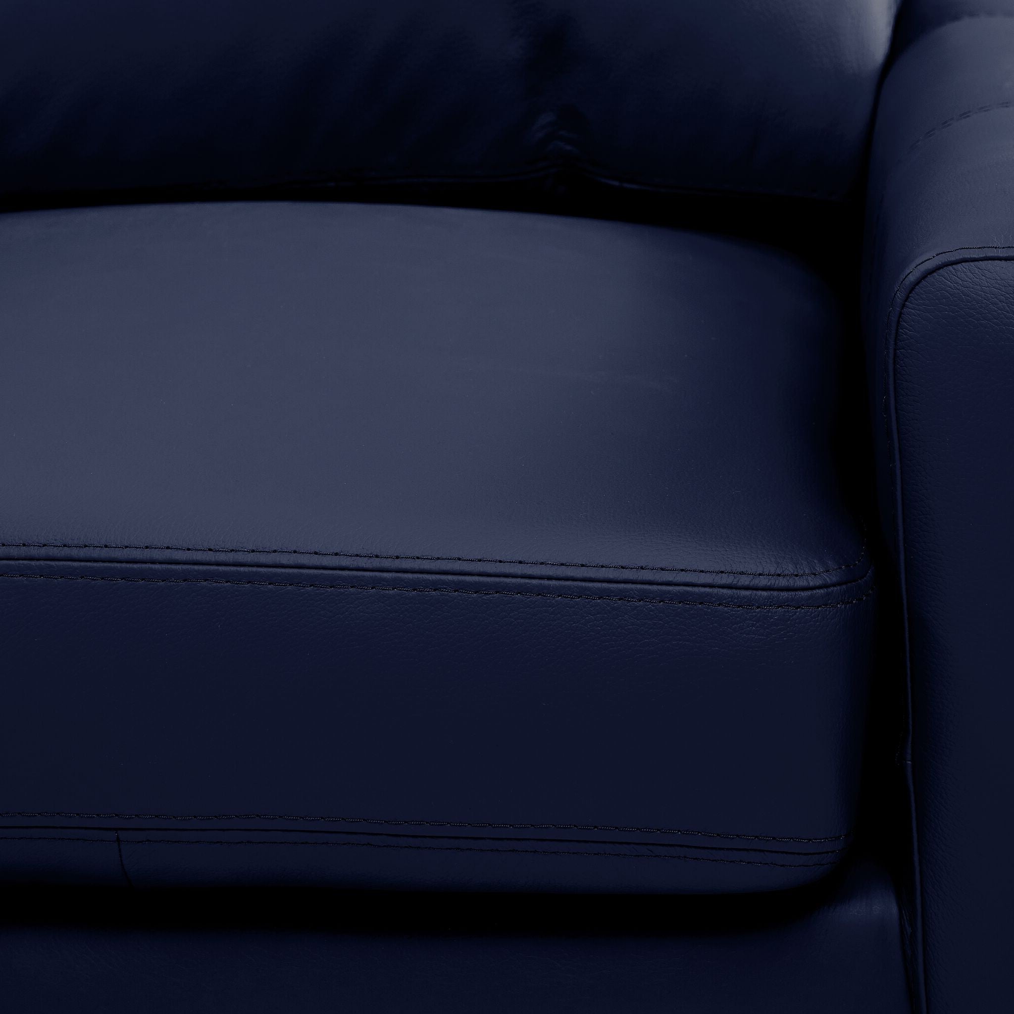 Chito Leather 2-Piece Sectional with Left Facing Chaise - Navy