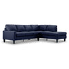 Chito Leather 2-Piece Sectional with Right Facing Chaise - Navy