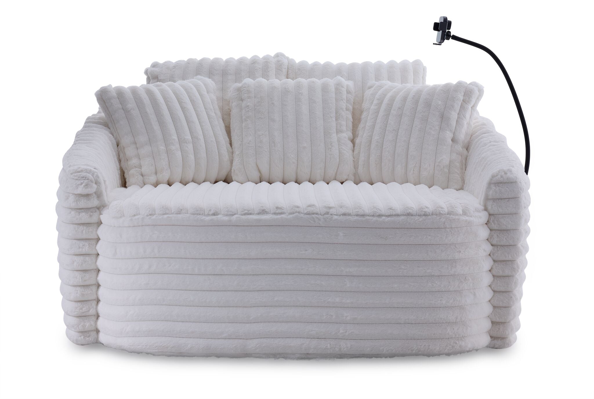 Ciara Fur Accent Chair - White
