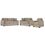 City Sofa, Loveseat and Chair Set - Ivory
