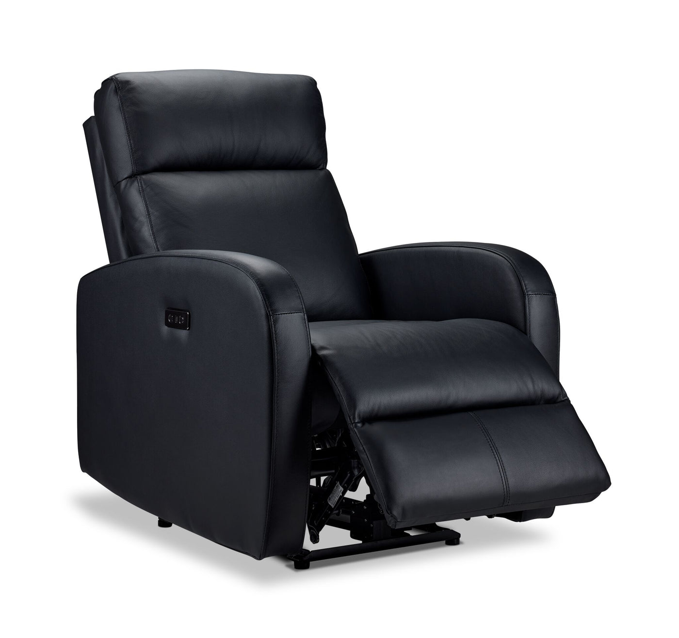 Cole Leather Power Recliner - Black