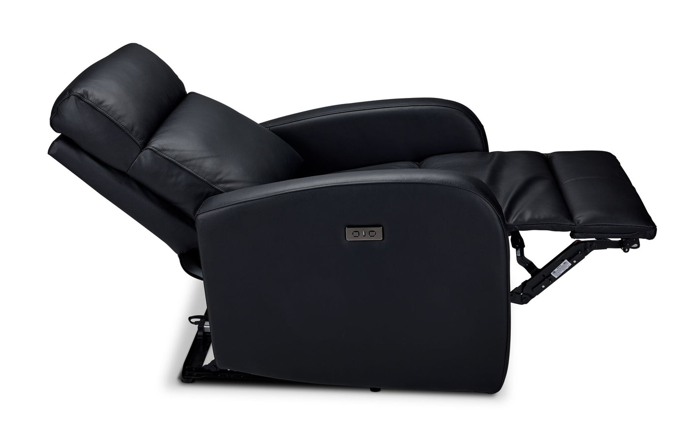 Cole Leather Power Recliner - Black