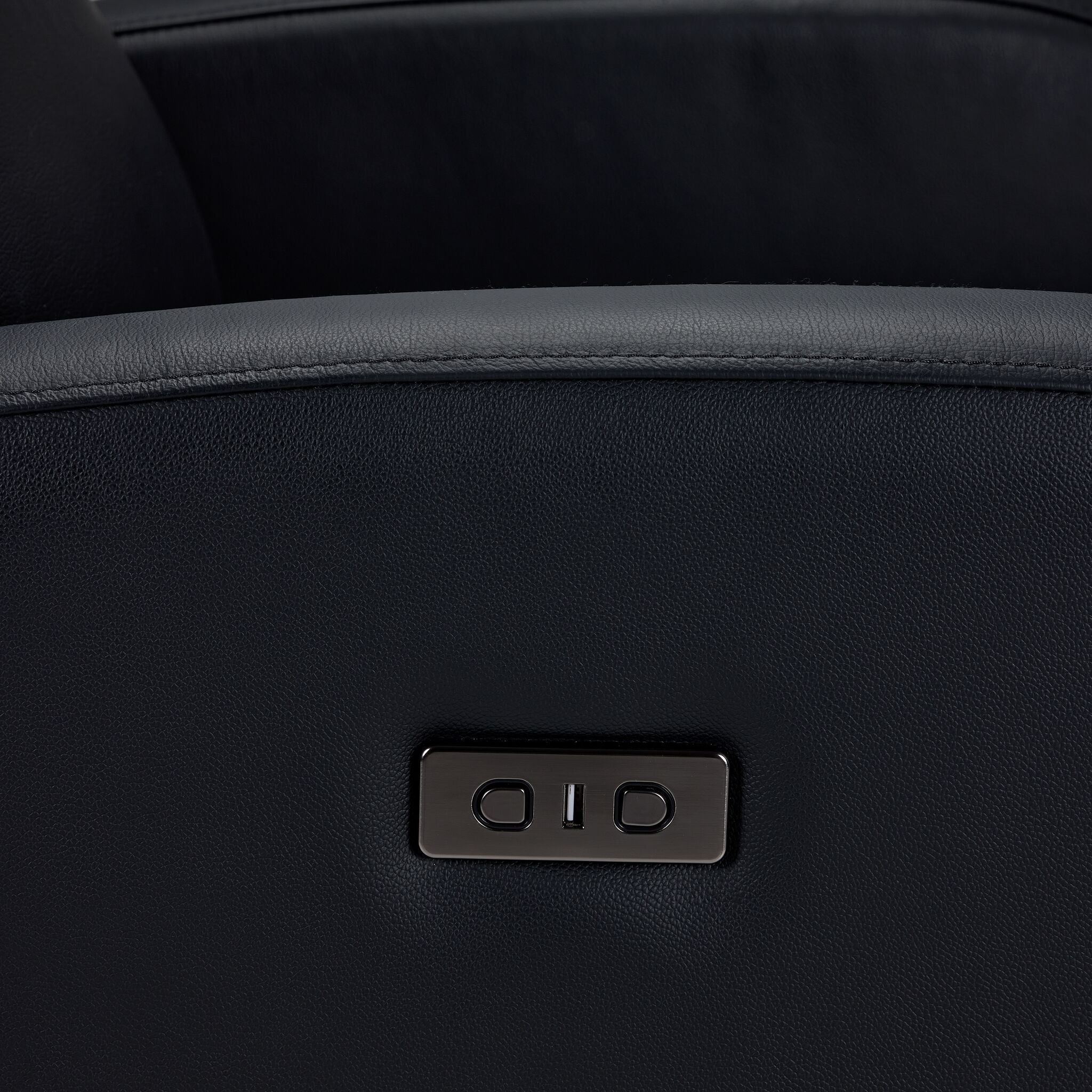 Cole Leather Power Recliner - Black