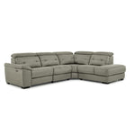 Colorado 4-Piece Power Reclining Sectional with Right-Facing Chaise - Silver