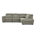 Colorado 4-Piece Power Reclining Sectional with Right-Facing Chaise - Silver
