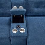 Feeling Connected - Connex 3-Piece Modular Chair with Storage Console - Blue