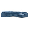 Feeling Connected - Connex 6-Piece Modular Sectional with Storage Console - Blue
