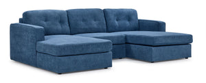 Feeling Connected - Connex 3-Piece Modular Chaise - Blue