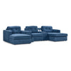 Feeling Connected - Connex 5-Piece Modular Sectional with Consoles - Blue