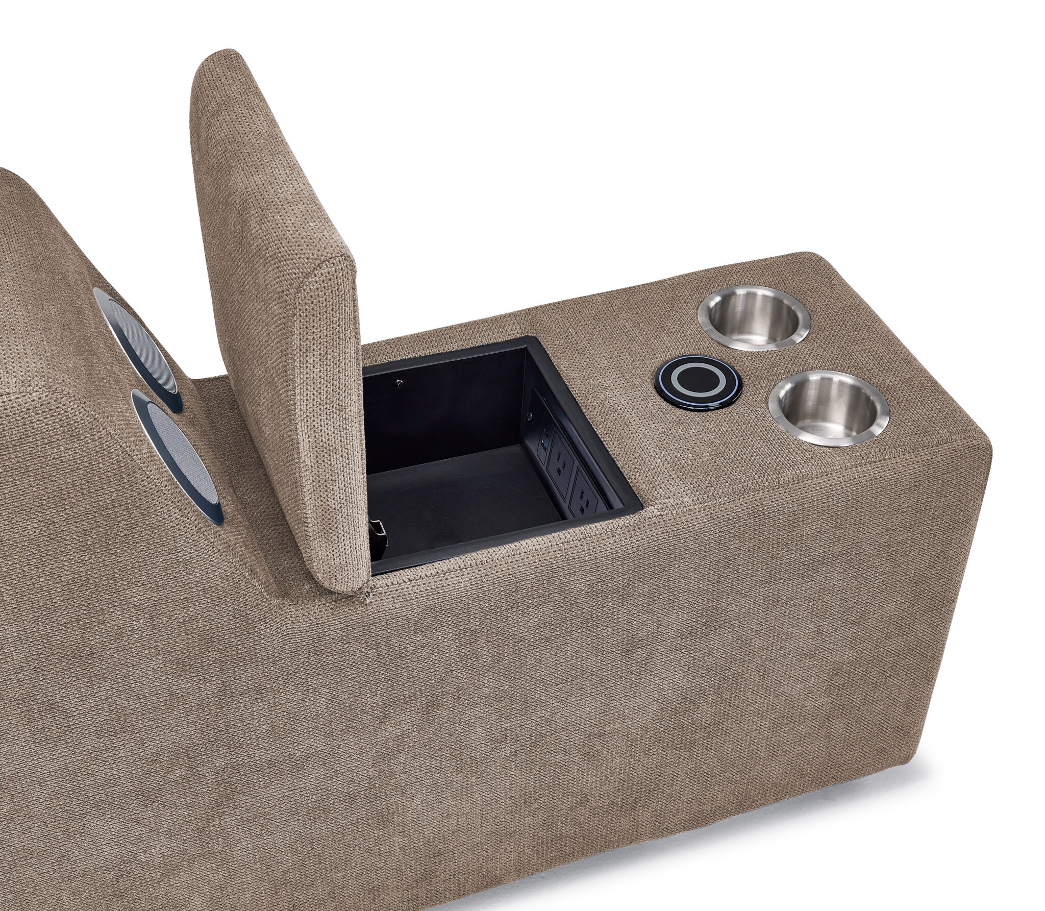 Feeling Connected - Connex 5-Piece Modular Sectional with Consoles - Beige