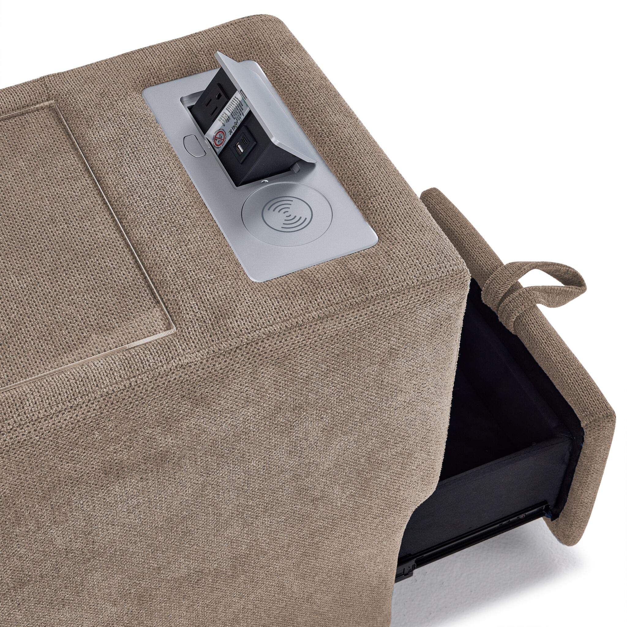 Feeling Connected - Connex 5-Piece Modular Sectional with Consoles - Beige