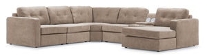 Feeling Connected - Connex 6-Piece Modular Sectional with Storage Console - Beige