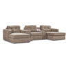 Feeling Connected - Connex 5-Piece Modular Sectional with Consoles - Beige
