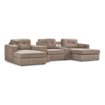 Feeling Connected - Connex 5-Piece Modular Sectional with Consoles - Beige