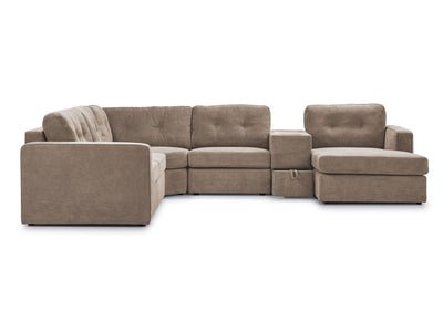 Feeling Connected - Connex 6-Piece Modular Sectional with Drawer Console - Beige