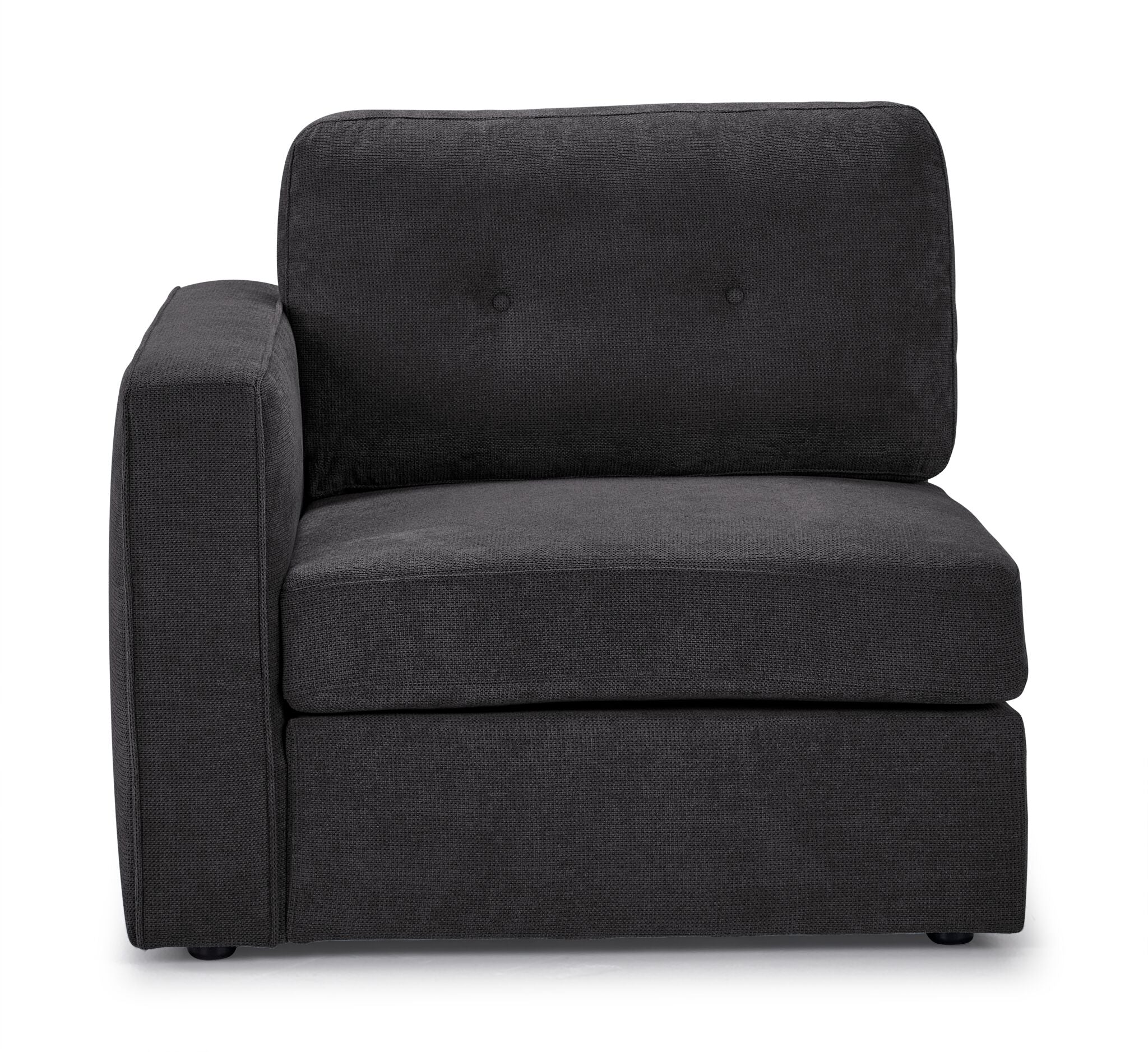Feeling Connected - Connex 3-Piece Modular Chair with Storage Console - Dark Grey