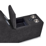 Feeling Connected - Connex 3-Piece Modular Chair with Storage Console - Dark Grey