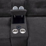 Feeling Connected - Connex 3-Piece Modular Chair with Storage Console - Dark Grey