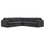 Feeling Connected - Connex 5-Piece Modular Sectional - Dark Grey