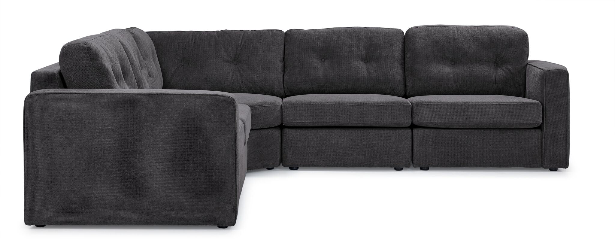 Feeling Connected - Connex 5-Piece Modular Sectional - Dark Grey