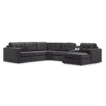 Feeling Connected - Connex 6-Piece Modular Sectional with Storage Console - Dark Grey