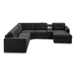 Feeling Connected - Connex 6-Piece Modular Sectional with Storage Console - Dark Grey