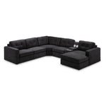 Feeling Connected - Connex 6-Piece Modular Sectional with Storage Console - Dark Grey