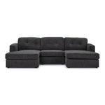 Feeling Connected - Connex 3-Piece Modular Chaise - Dark Grey