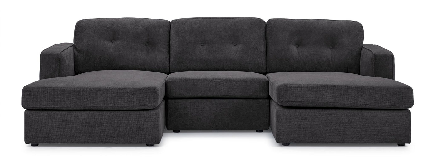 Feeling Connected - Connex 3-Piece Modular Chaise - Dark Grey