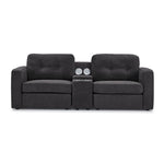 Feeling Connected - Connex 3-Piece Modular Chair with Storage Console - Dark Grey