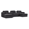 Feeling Connected - Connex 5-Piece Modular Sectional with Consoles - Dark Grey