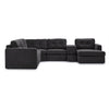 Feeling Connected - Connex 6-Piece Modular Sectional with Drawer Console - Dark Grey