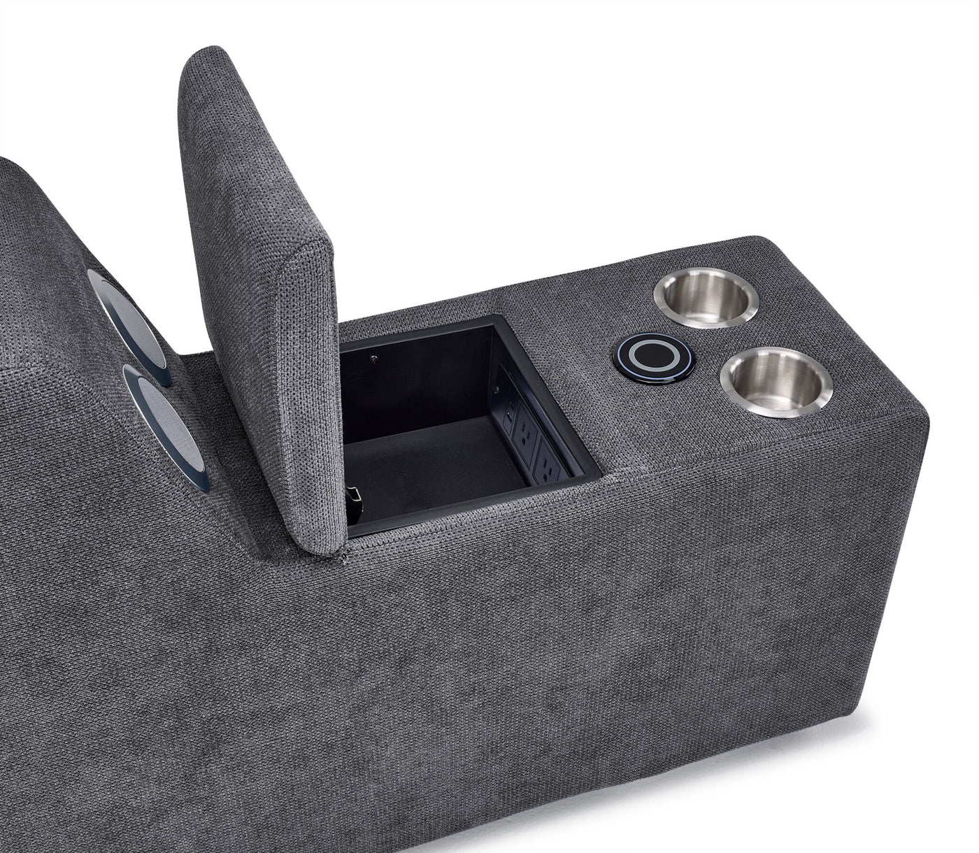 Feeling Connected - Connex 5-Piece Modular Sectional with Consoles - Light Grey