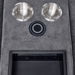 Feeling Connected - Connex 5-Piece Modular Sectional with Consoles - Light Grey