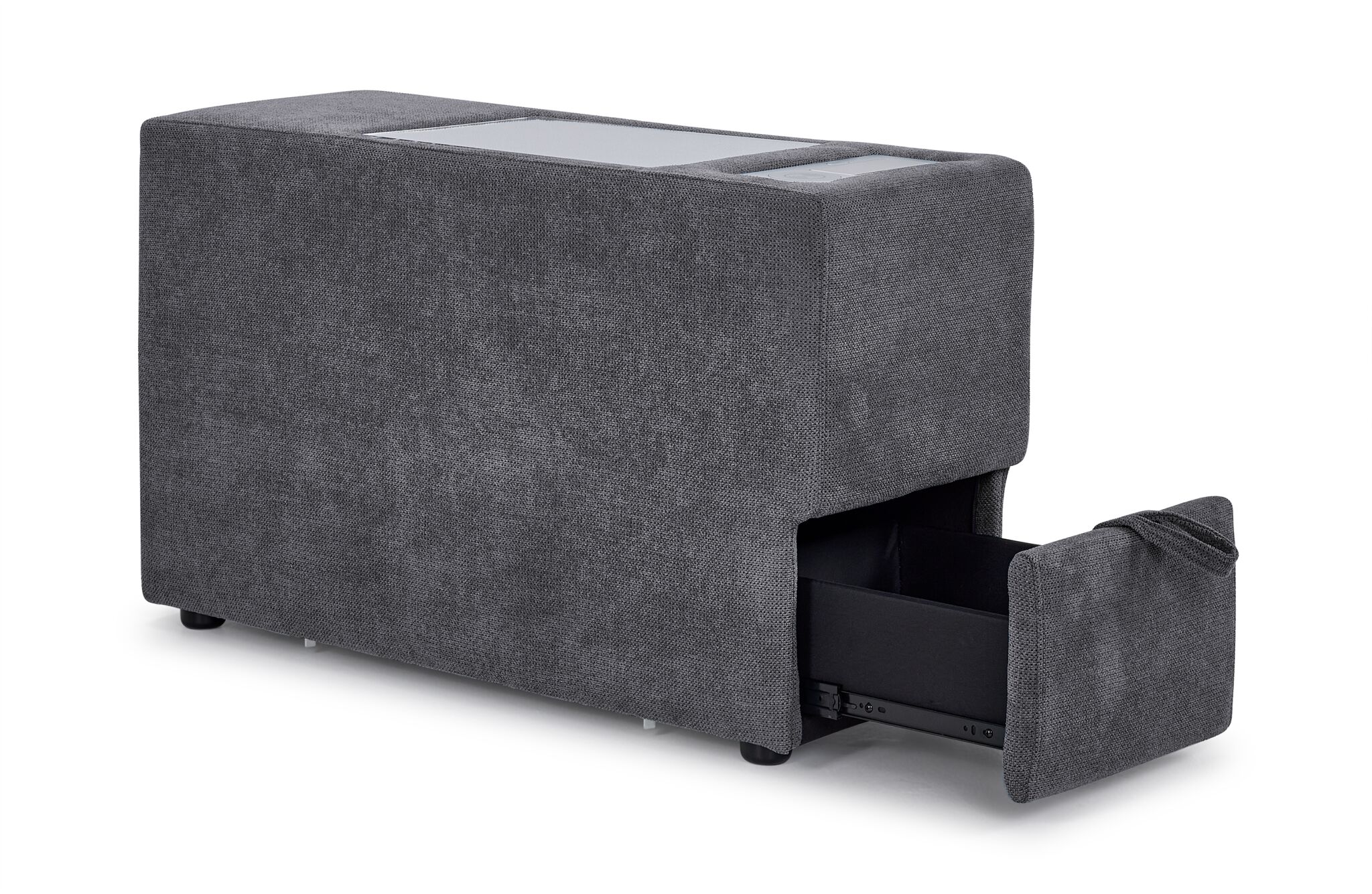 Feeling Connected - Connex 6-Piece Modular Sectional with Drawer Console - Light Grey