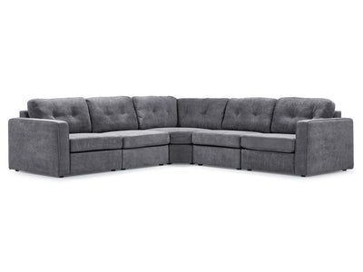 Feeling Connected - Connex 5-Piece Modular Sectional - Light Grey