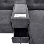 Feeling Connected - Connex 5-Piece Modular Sectional with Consoles - Light Grey