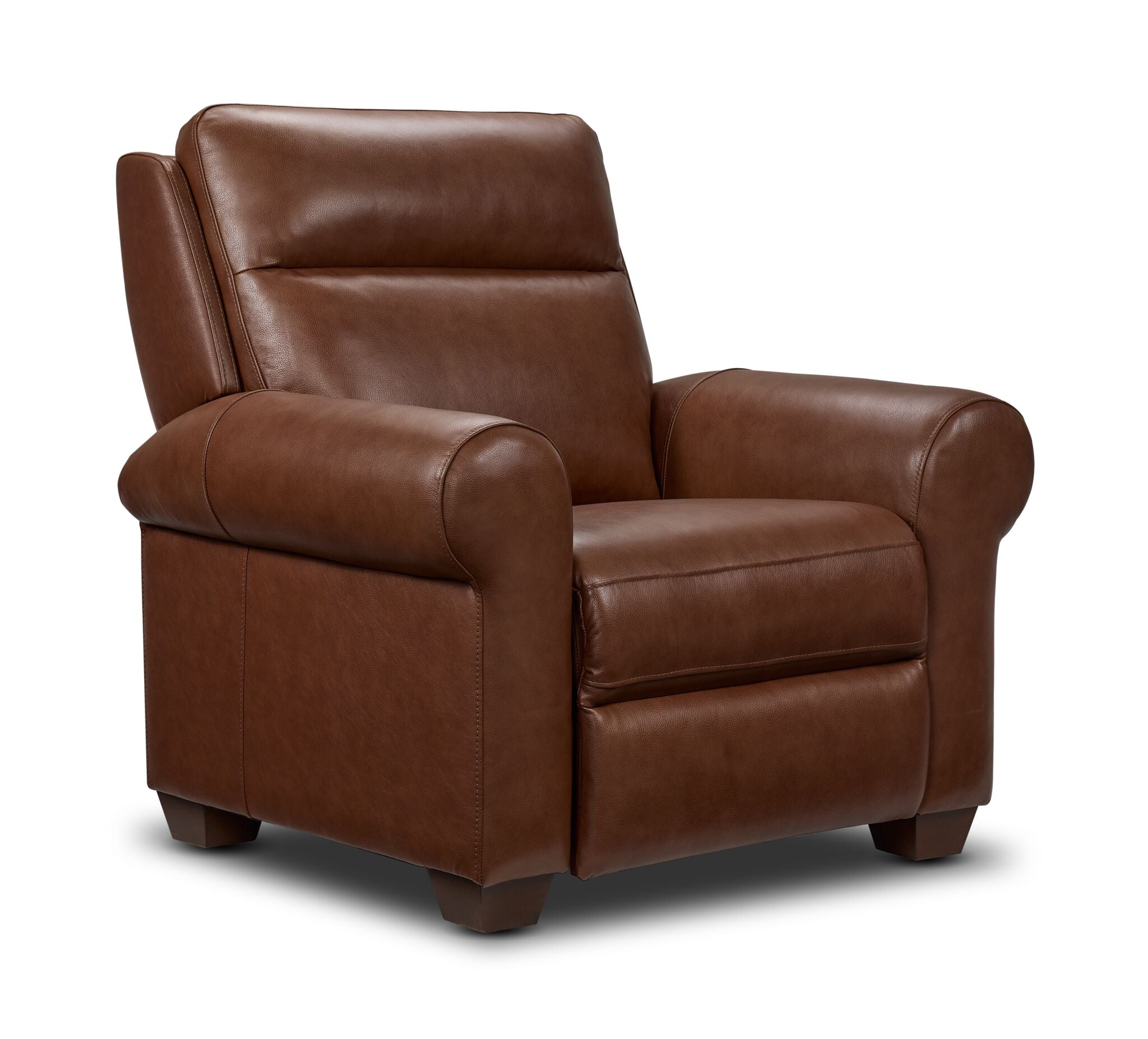 Conrad Leather Dual Power Recliner - Dark Brown