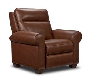 Conrad Leather Dual Power Recliner - Dark Brown