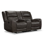 Copley Reclining Loveseat with Console - Slate