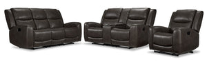 Copley Reclining Sofa, Loveseat and Recliner Set - Slate