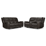 Copley Reclining Sofa and Loveseat Set - Slate